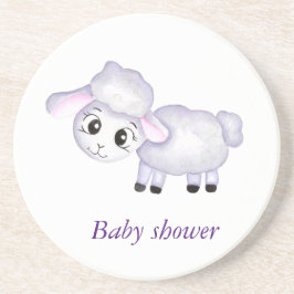 Posavasos Pequeña oveja de cordero Baby Shower