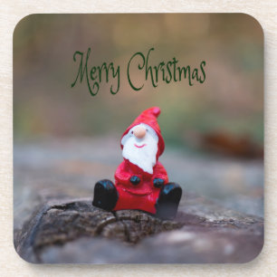 Posavasos Pequeña Santa Cláusula Feliz Navidad
