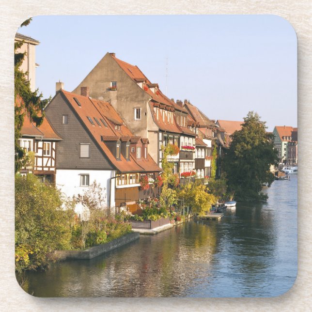 Posavasos Pequeña Venecia (Klein Venedig) y río Regnitz (Frente)