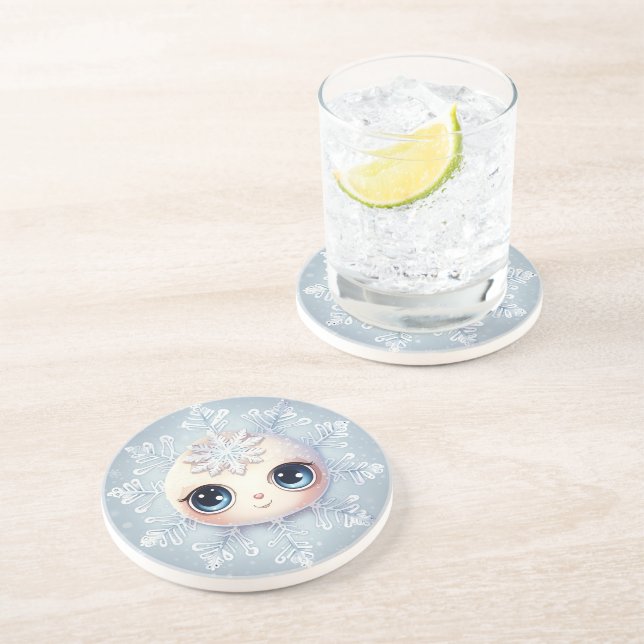 Posavasos Pequeño copo de nieve 1 (Lado)