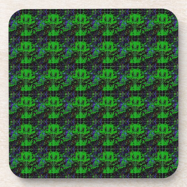 Posavasos Pequeño diablo verde (Frente)