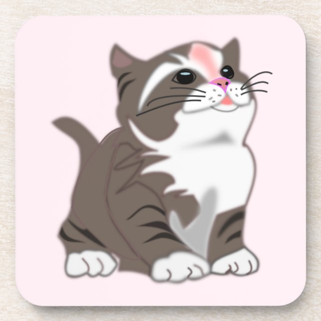Posavasos Pequeño gatito lindo (Frente)