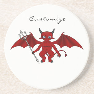 Posavasos Pequeño malvado malvado rojo