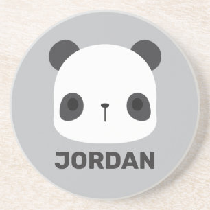 Posavasos Pequeño oso oso panda con nombre personalizado
