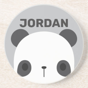 Posavasos Pequeño oso oso panda con nombre personalizado