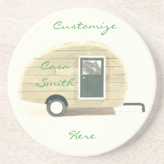 Posavasos Pequeño remolque de viaje de lágrimas Thunder_Cove (Frente)