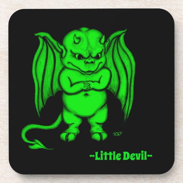 Posavasos Pequeño y desagradable diablo (Frente)