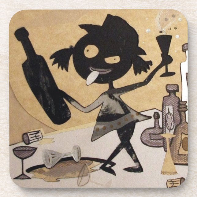 Posavasos pequeños prácticos de costa bebidos (Frente)