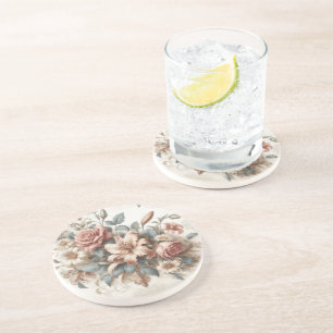 Posavasos Perfección floral anticuada ligera
