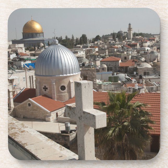 Posavasos Perfil de la antigua Jerusalén (Frente)