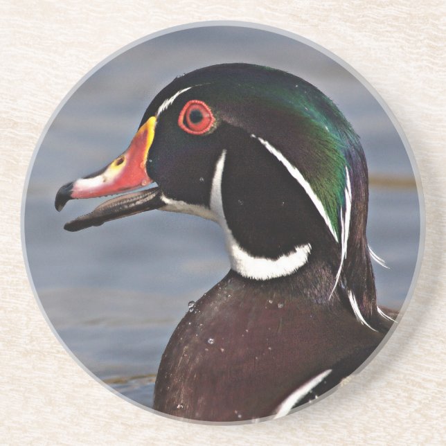 Posavasos Perfil de un pato de madera (Frente)