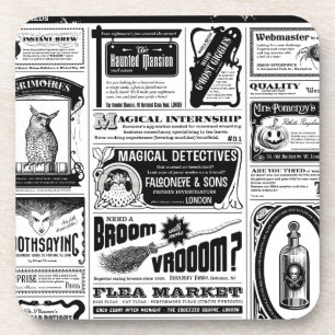 Posavasos periódico espeluznante