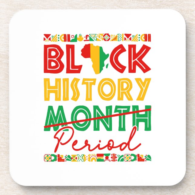 Posavasos Periodo del mes de la historia negra afroamericano (Frente)