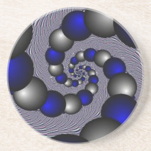 Posavasos Perlas Plateadas Y Azules Al Infinito