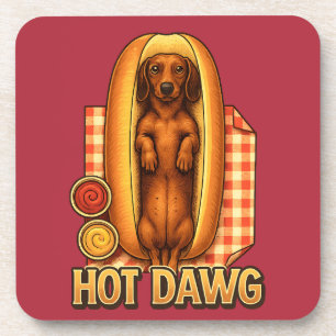 Posavasos Perrito Caliente Parodia Divertida De Salchicha Da
