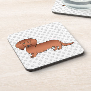Posavasos Perrito De Dibujos Animados Adorable Salchicha Pel