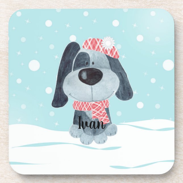 Posavasos Perrito lindo, bebé (Frente)