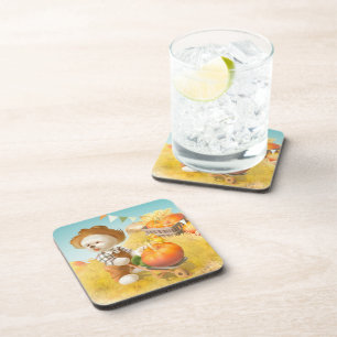 Posavasos Perro agricultor con calabaza