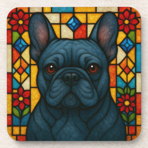 Posavasos Perro Bulldog francés "Vidrio manchado"