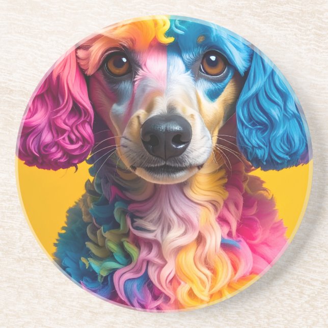 Posavasos Perro Colorido (Frente)
