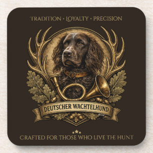 Posavasos Perro de agua alemán , Logo de caza
