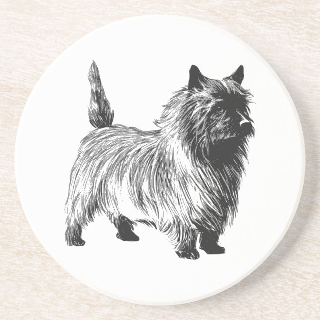 Posavasos Perro de Cairn Terrier (Frente)