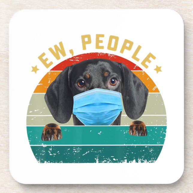Posavasos Perro De Dachshund Perro De La Gente Con Mamáes De (Frente)