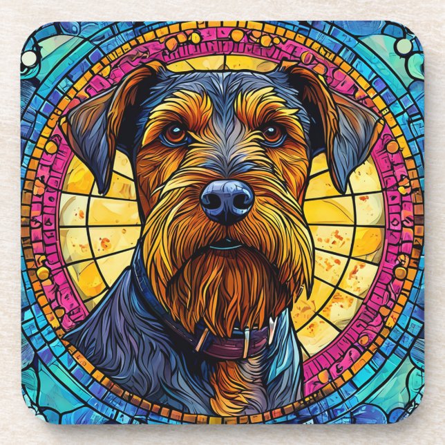 Posavasos Perro de dibujos animados lindo (Frente)