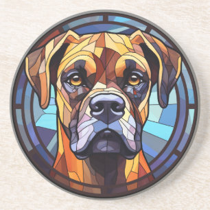 Posavasos Perro de la Boxer de Vidrio Dulce