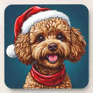 Posavasos Perro de Navidad adorable