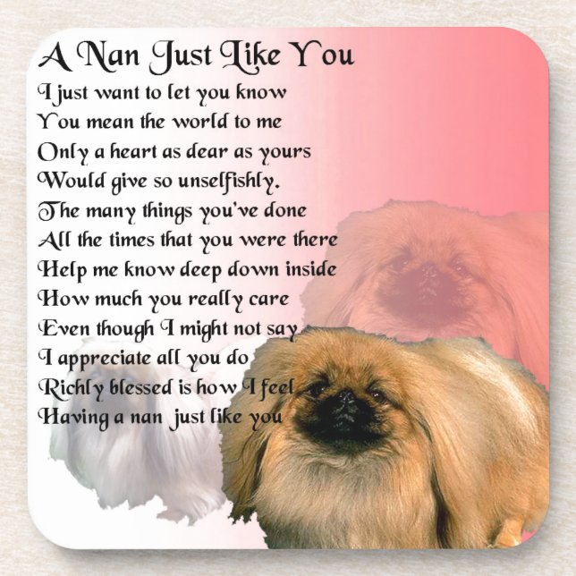 Posavasos Perro de Pekingese - poema de NaN (Frente)