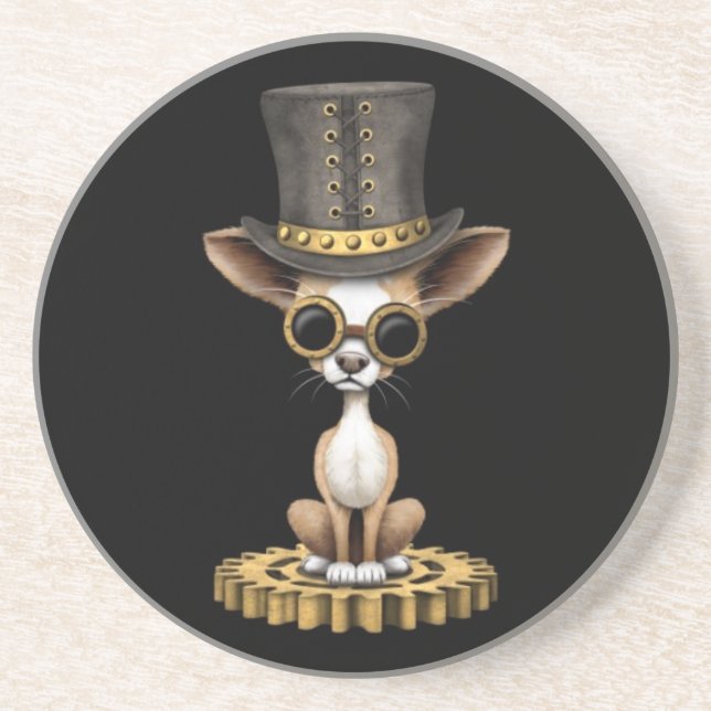 Posavasos Perro de perrito lindo de la chihuahua de (Frente)