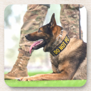 POSAVASOS PERRO DE TRABAJO MILITAR DE EE. UU.