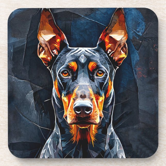 Posavasos perro doberman (Frente)