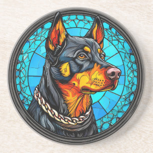 Posavasos perro doberman