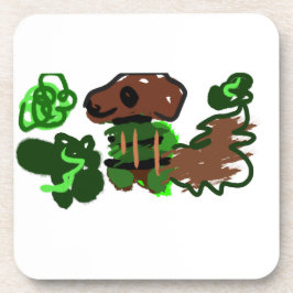 Posavasos perro en verde