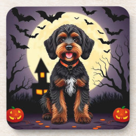 Posavasos Perro Feliz con Tema de Halloween