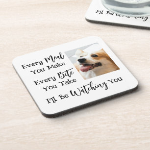 Posavasos Perro gracioso diciendo tu foto