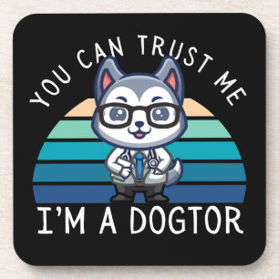 Posavasos Perro Husky Kawaii Divertido Médico