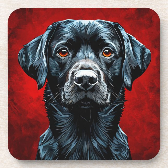 Posavasos Perro labrador lindo (Frente)