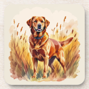 Posavasos Perro Labrador Retriever Fox Rojo