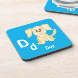 Posavasos Perro personaliza ABC: Letra D - Agrega tu nombre