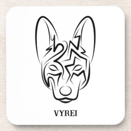 Posavasos Perro tribal blanco y negro