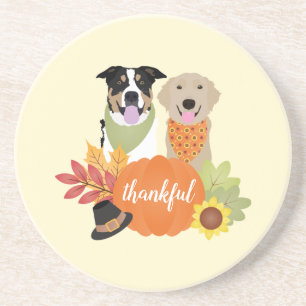 Posavasos Perros agradecidos Calabazas de la cosecha de Acci