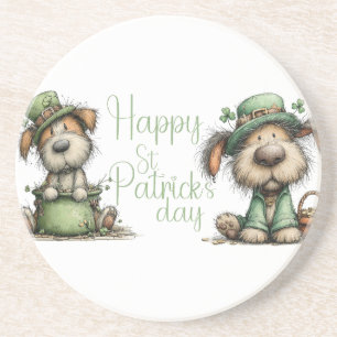 Posavasos Perros celebrando el día de San Patricio