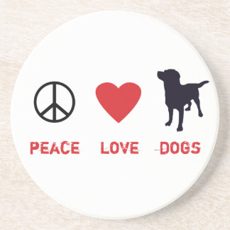 Posavasos Perros de amor por la paz