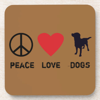 Posavasos Perros del amor de la paz