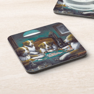 Posavasos Perros jugando póquer Cassius Marcellus Coolidge 1