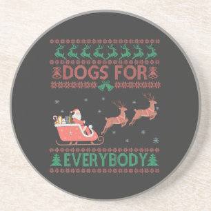 Posavasos Perros Para Todos Navidades Graciosos Dulce