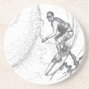 Posavasos persona que practica surf